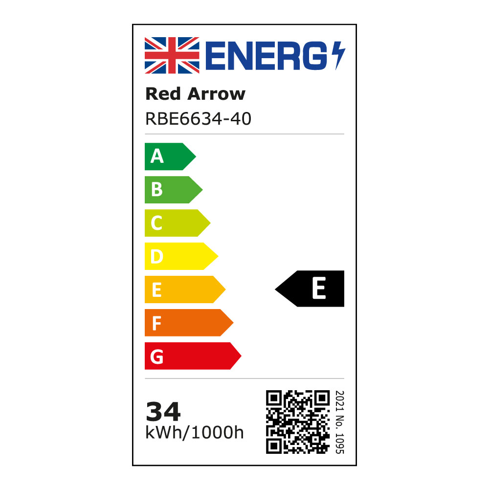 Red Arrow Rhombus Energy Label