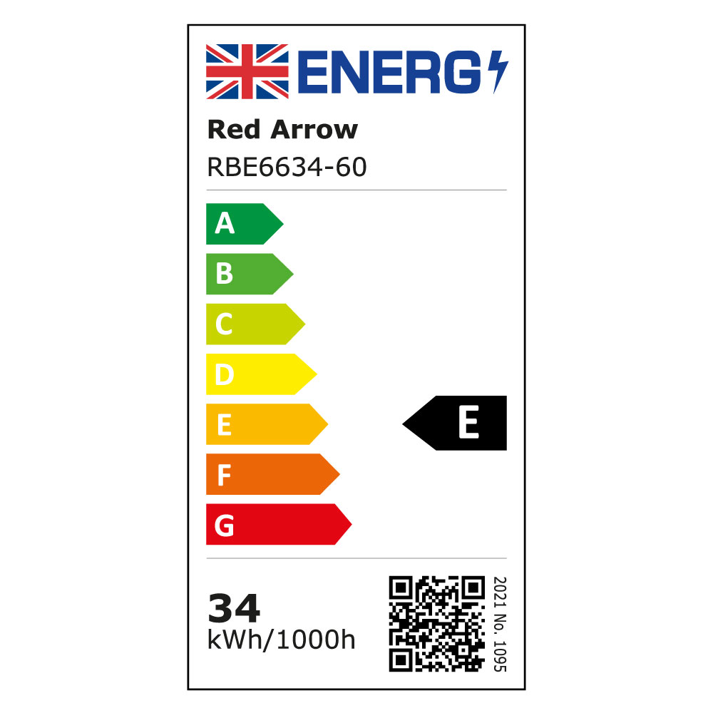 Red Arrow Rhombus Energy Label