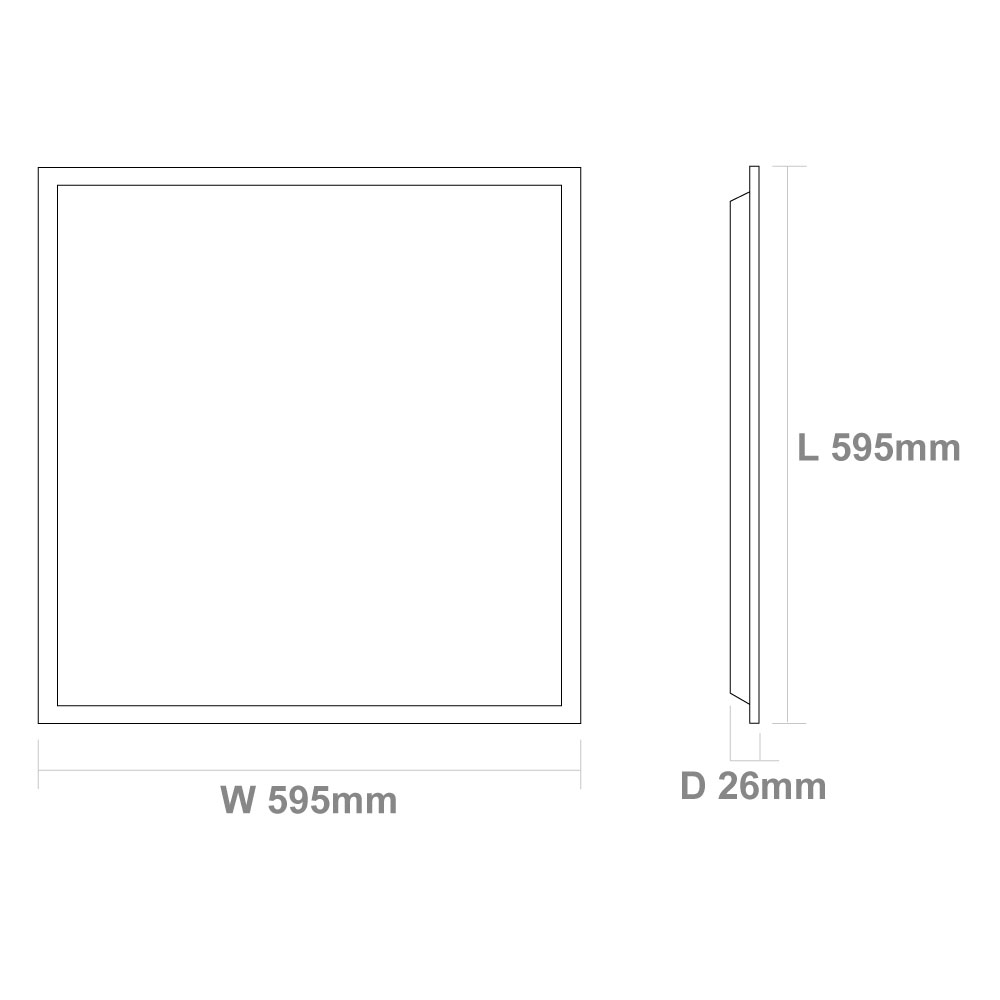 Red Arrow Rhombus LED Panel Dimensions