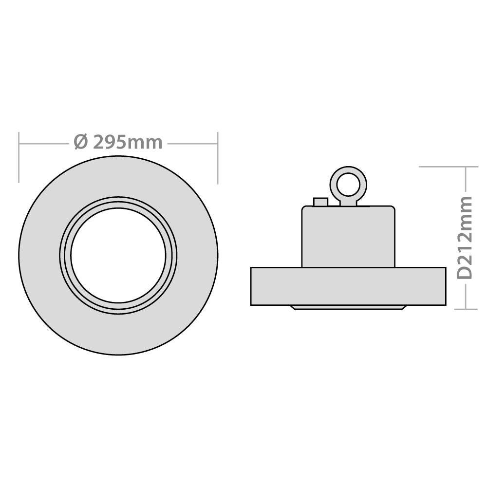Red Arrow Commando Dimmable LED High Bay Dimensions