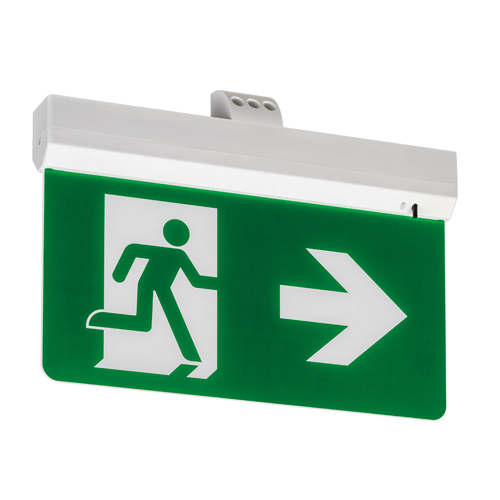 Red Arrow 5-in-1 LED Emergency Exit Sign Suspended