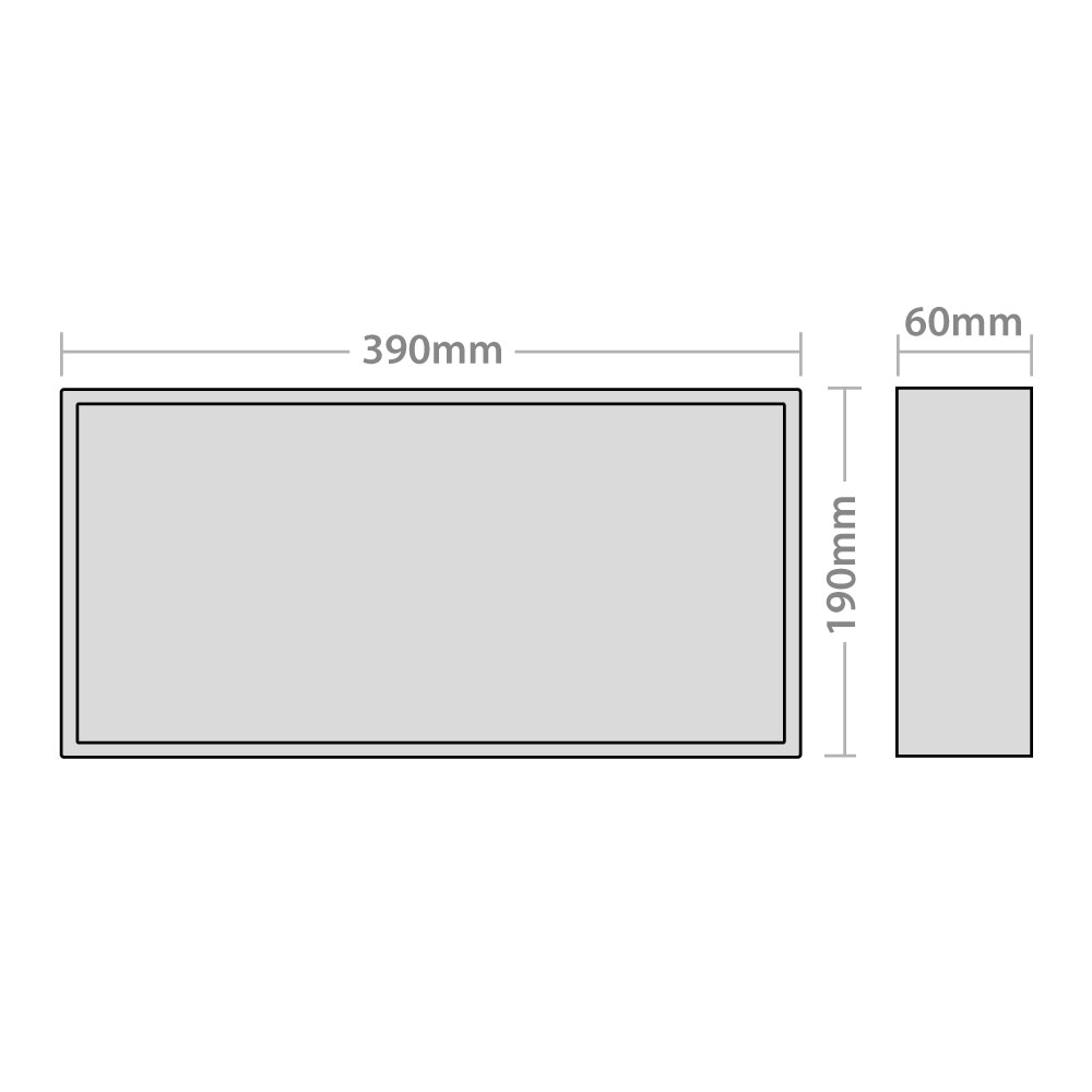 Red Arrow EBM LED Emergency Exit Box Dimensions