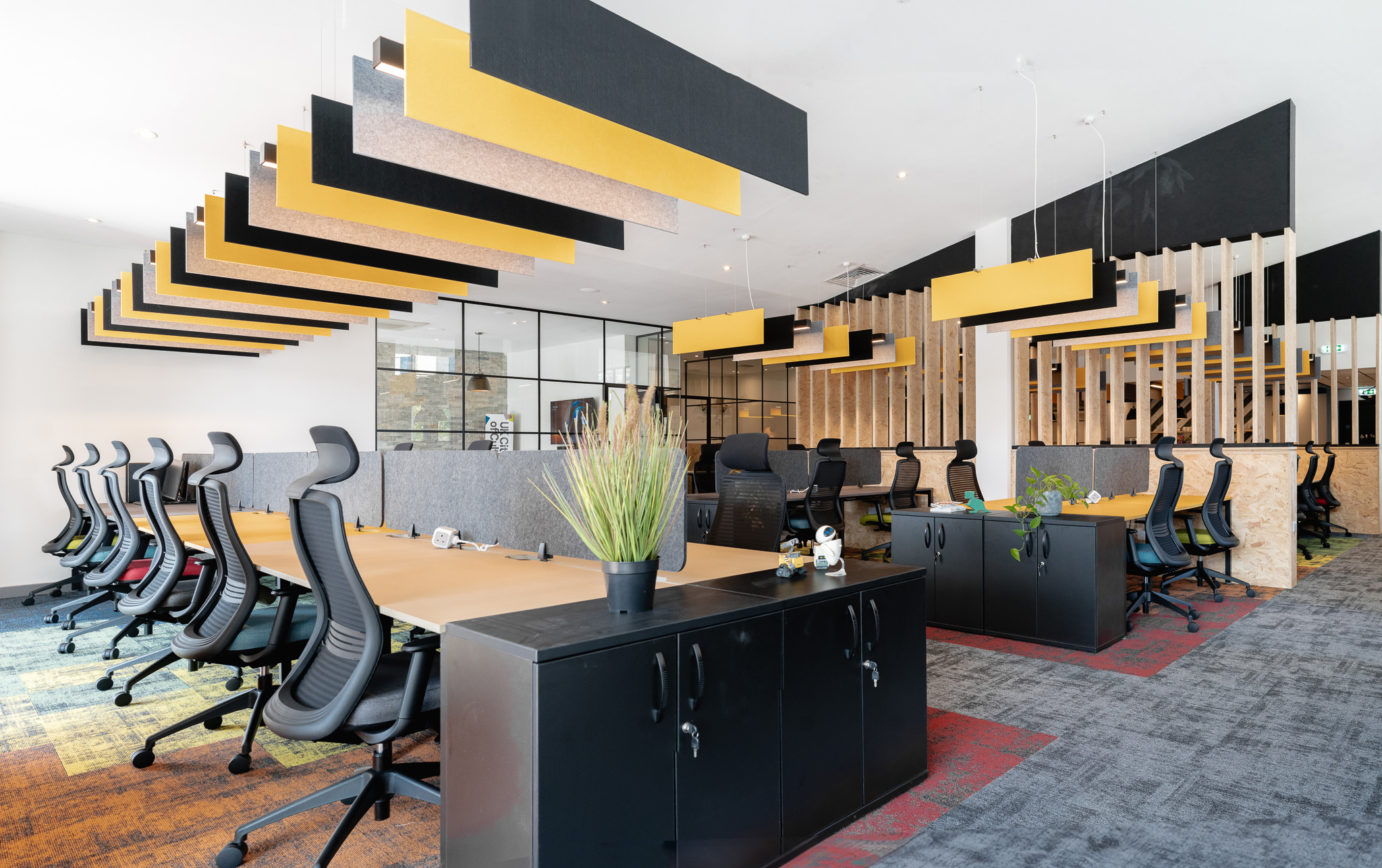 Bradford City of Culture Office Area with lighting upgrade using Red Arrow Laser Linear LED lighting